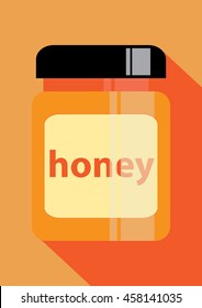 Honey jar icon. Vector 