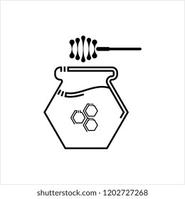 Honey Jar Icon Vector Art Illustration