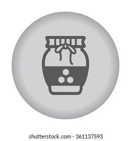 Honey jar icon. Vector eps 10.