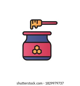 honey jar icon vector filled outline design. isolated on white background