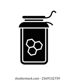 Honey jar icon Vector flat thin line illustration