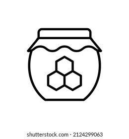 honey jar icon vector food logo  sign
