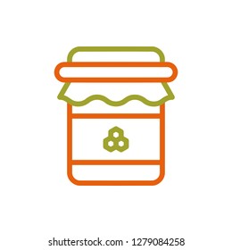 Honey Jar Icon Vector Illustration in Line Style for Any Purpose