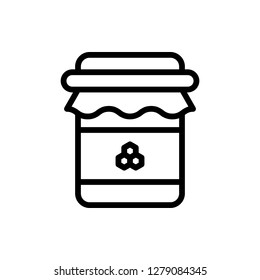 Honey Jar Icon Vector Illustration in Line Style for Any Purpose