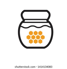 Honey jar icon vector illustration