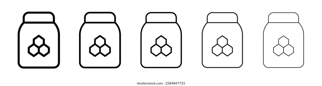 Honey jar icon Vector logo sign