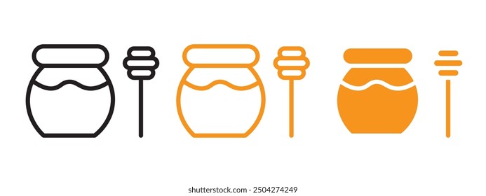 Honey jar icon web design in vector