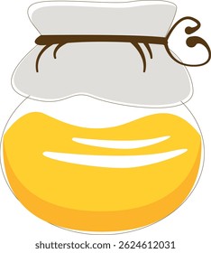 Honey Jar Illustration. Bees vector illustration.