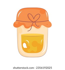 honey jar illustration vector isolated