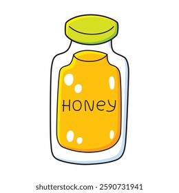 Honey jar isolated vector illustration