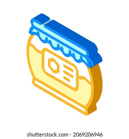 honey jar isometric icon vector. honey jar sign. isolated symbol illustration