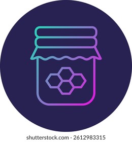 Honey Jar Line Circle Gradient Style