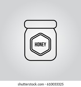 honey jar line icon