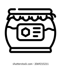 vector de icono de línea de jarro de miel. signo de jarra de miel. símbolo de contorno aislado ilustración negra