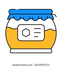 honey jar line icon vector. honey jar sign. isolated symbol illustration