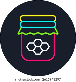 Honey Jar Line Multi Colour Circle
