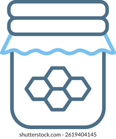 Honey Jar Line Two Colour Icon