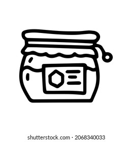 Honey Jar Line Vector Doodle Simple Stock Vector (Royalty Free ...