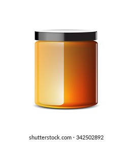 honey jar on white background vector design