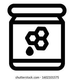
Honey Jar Outline bold Vector Icon which can be easily modified or Edited
