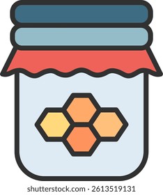 Honey Jar Outline Filled Style Icon