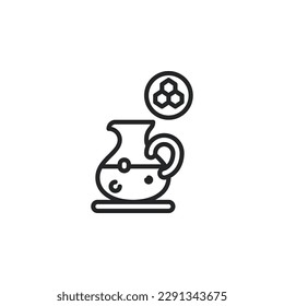 Honey jar outline icons. Vector illustration. Isolated icon suitable for web, infographics, interface and apps.