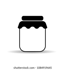 Honey Jar Outlined Food Icon Breakfast. vector