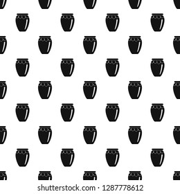 Honey jar pattern seamless vector repeat geometric for any web design