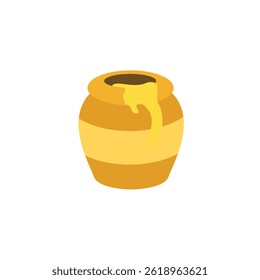 honey jar pot ceramic vase vector emoji illustration symbol sign icon 