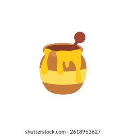 honey jar pot ceramic vase vector emoji illustration symbol sign icon 