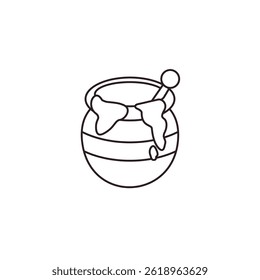 honey jar pot ceramic vase vector emoji illustration symbol sign icon 