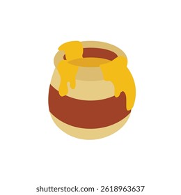 honey jar pot ceramic vase vector emoji illustration symbol sign icon 