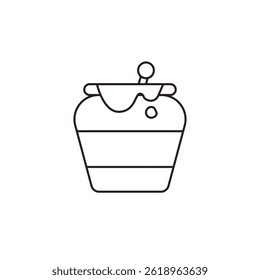 honey jar pot ceramic vase vector emoji illustration symbol sign icon 