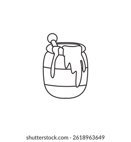 honey jar pot ceramic vase vector emoji illustration symbol sign icon 
