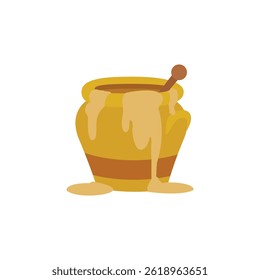 honey jar pot ceramic vase vector emoji illustration symbol sign icon 