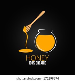 honey jar pot glass design background