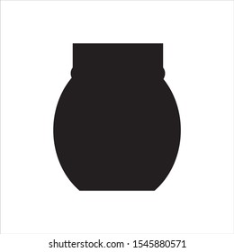 honey jar shaped simple icon vector
