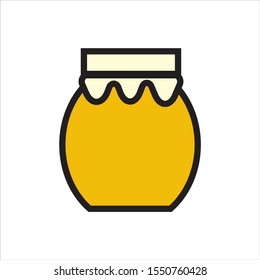 honey jar shaped simple icon vector