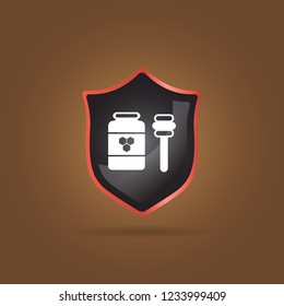 honey jar with spoon icon