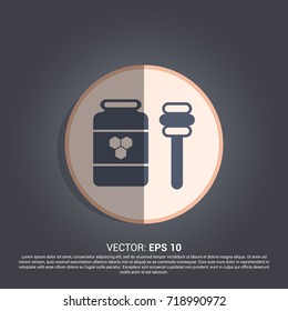 honey jar and spoon icon