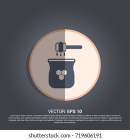 honey jar and spoon icon