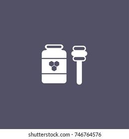 honey jar and spoon icon