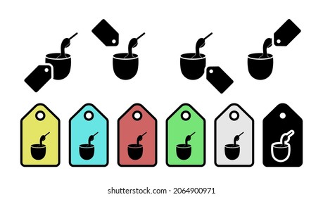 Miel, tarro, icono de vector dulce en la ilustración de conjunto de etiquetas para ui y ux, sitio web o aplicación móvil