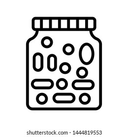 honey jar thin line vector icon