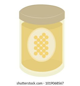 Honey Jar.  Transparent background in vector file.