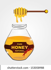 honey jar vector art