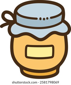 Honey jar vector doodle illustration and graphic