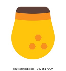 Honey Jar Vector Flat Icon Design
