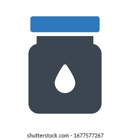 honey jar vector glyph color icon 