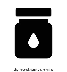 honey jar vector glyph flat icon 